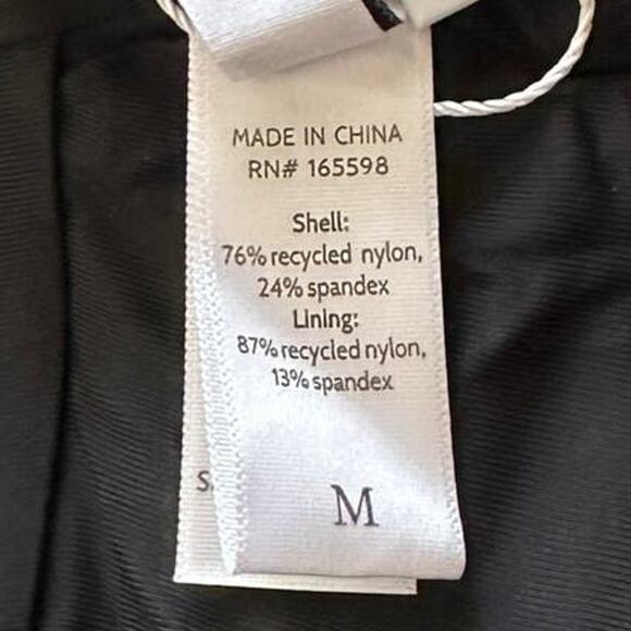 NWOT Andie The Belmar One Piece Swimsuit Crossover Tie Waist V Neck Black Size M - Picture 7 of 9